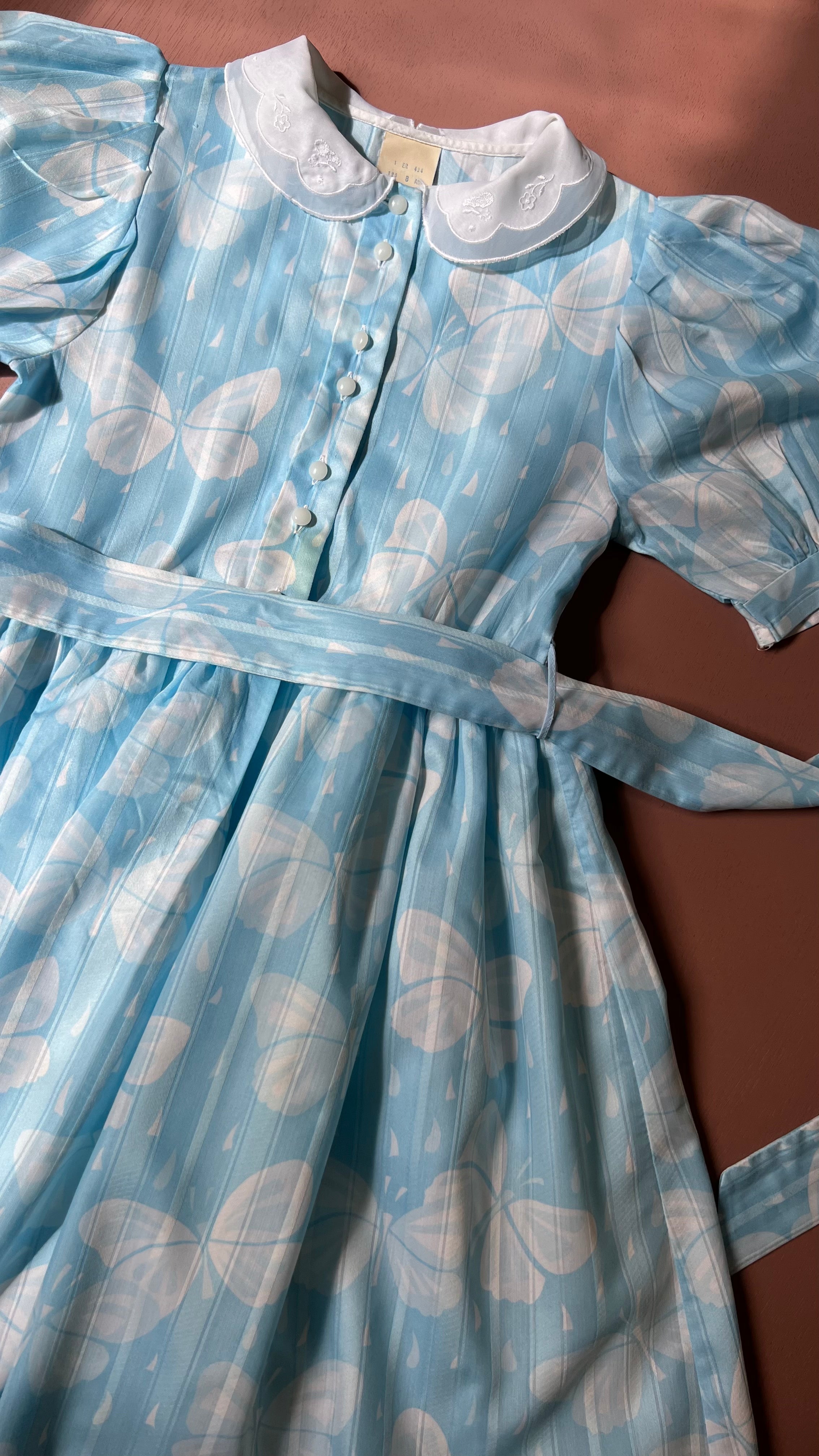 שמלה רומנטית עם פרפרים בתכלת | 8-9 חודשים