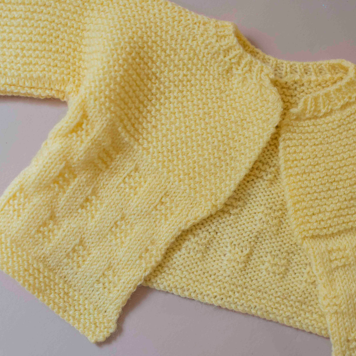 Handmade knitted yellow top | 3-6 months