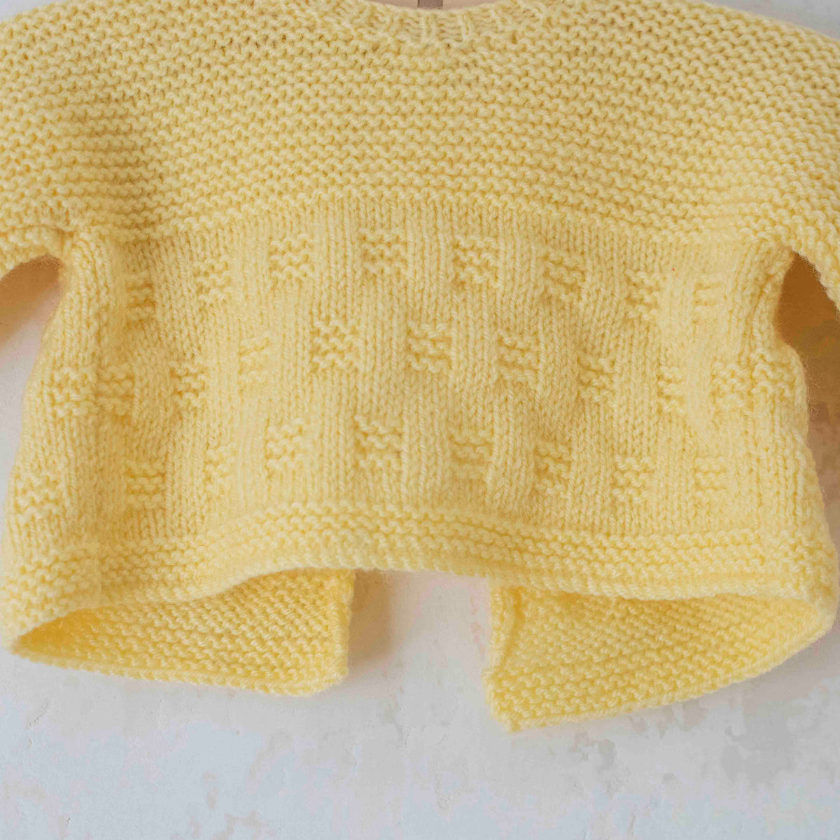 Handmade knitted yellow top | 3-6 months