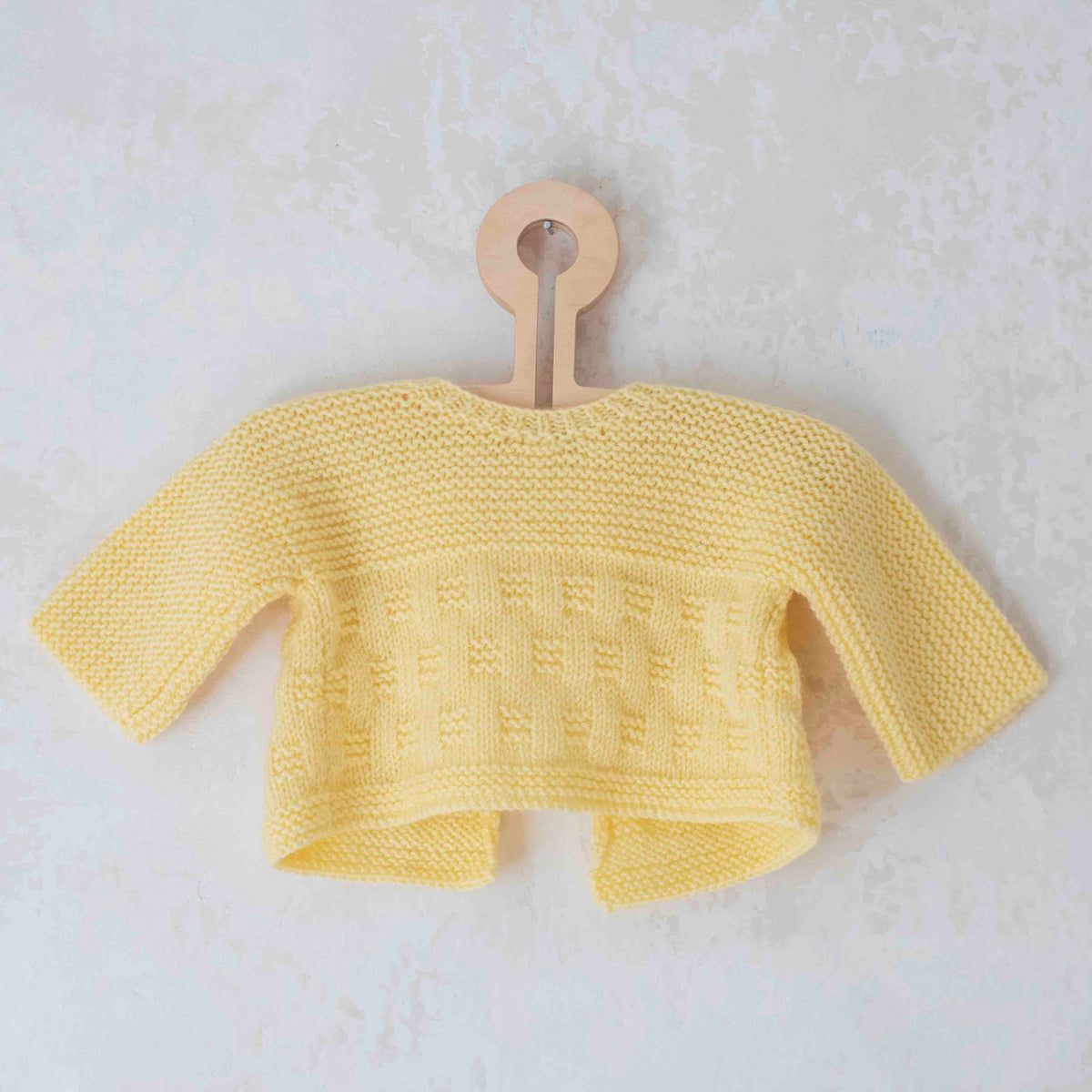 Handmade knitted yellow top | 3-6 months