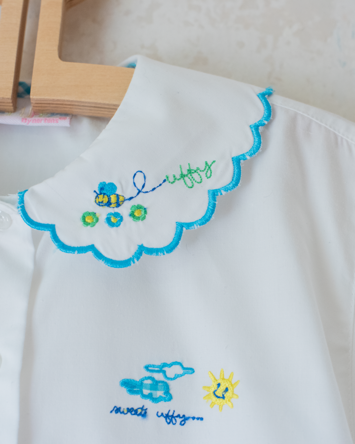 White shirt with summer embroidery | 6-7 years