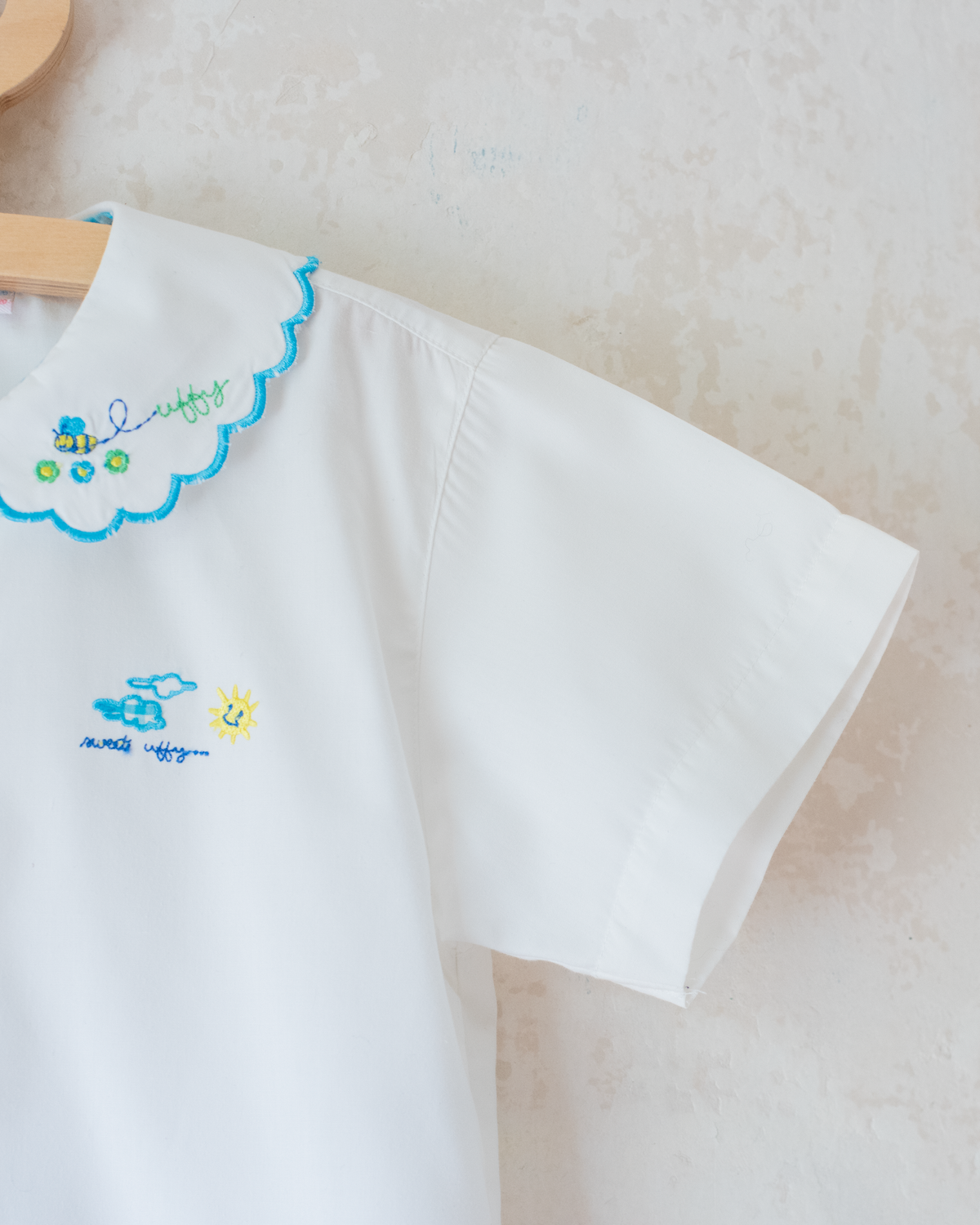 White shirt with summer embroidery | 6-7 years