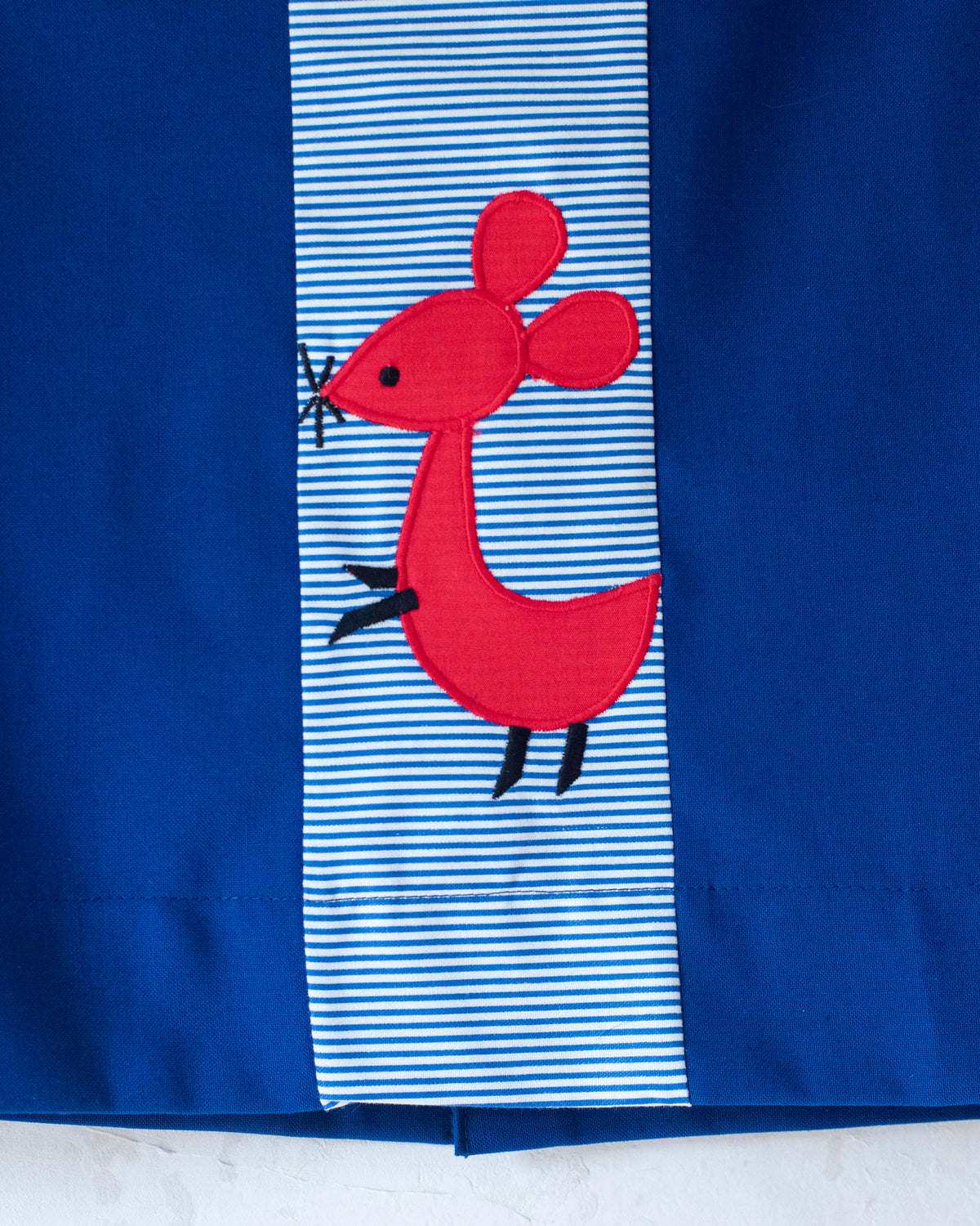 Blue dress with mouse | Deadstock from the Sixties | 9-12 months 