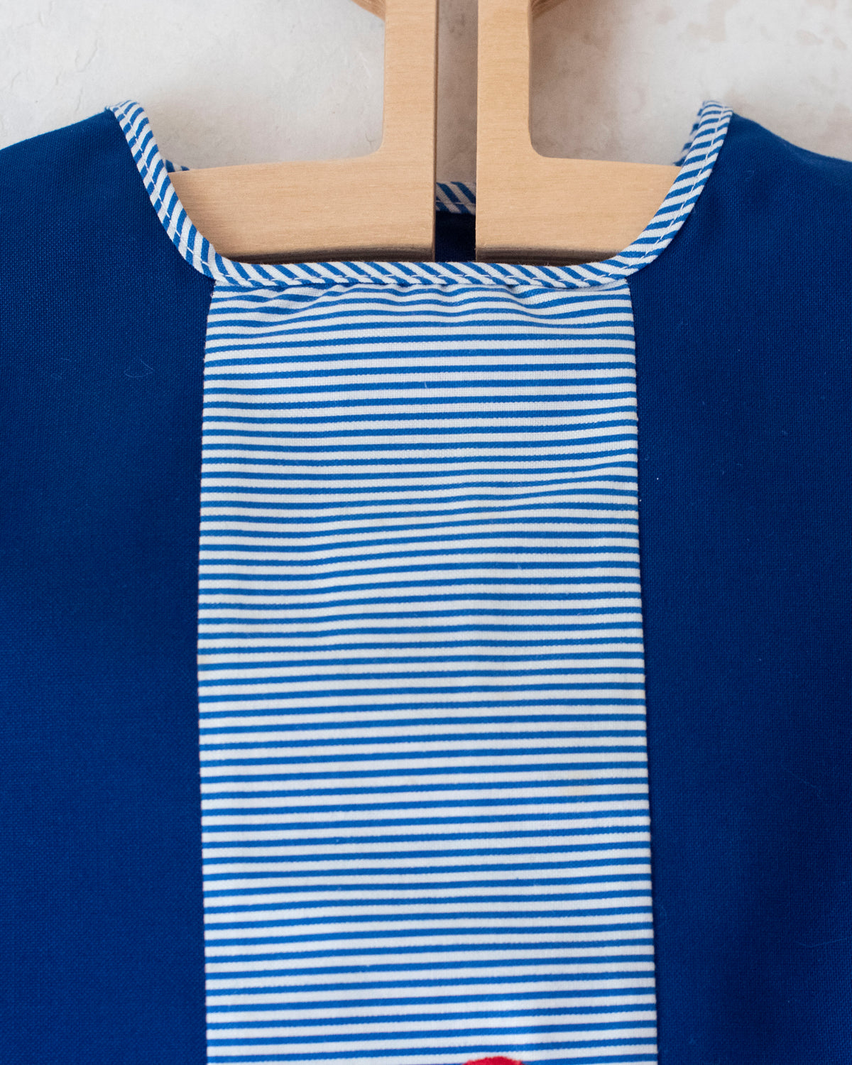 Blue dress with mouse | Deadstock from the Sixties | 9-12 months 