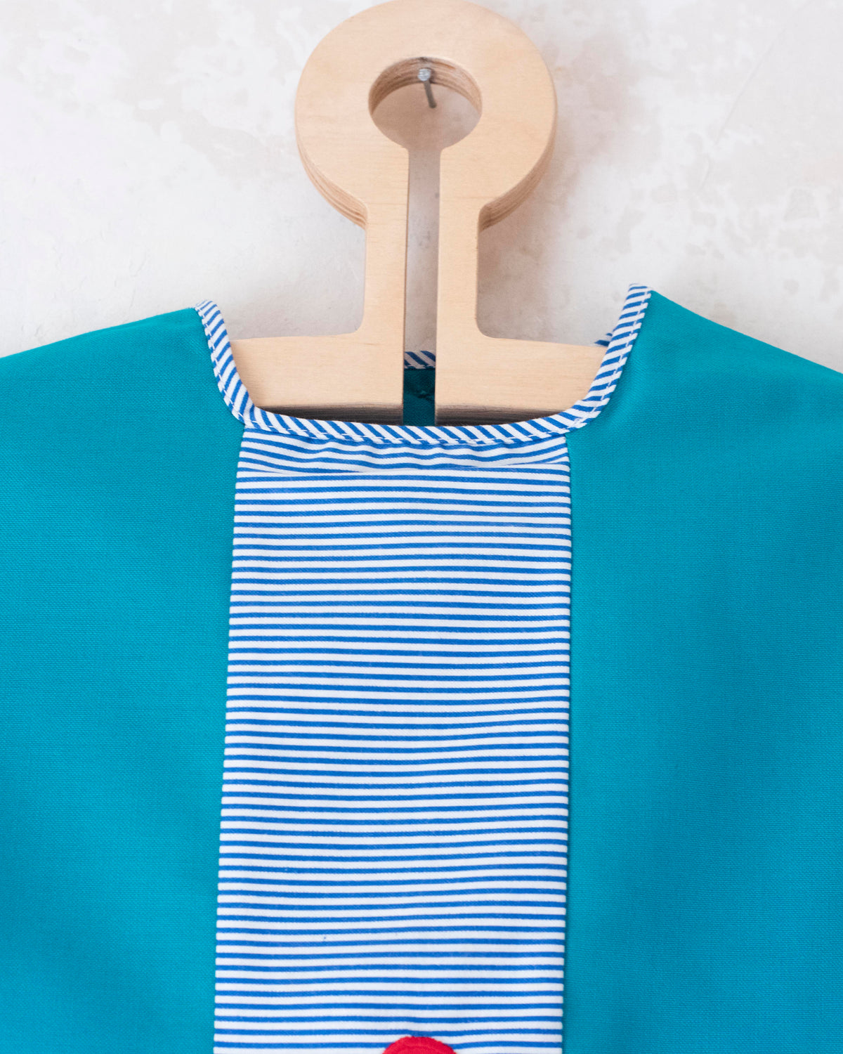 Green dress with mouse | Deadstock from the Sixties | 9-12 months