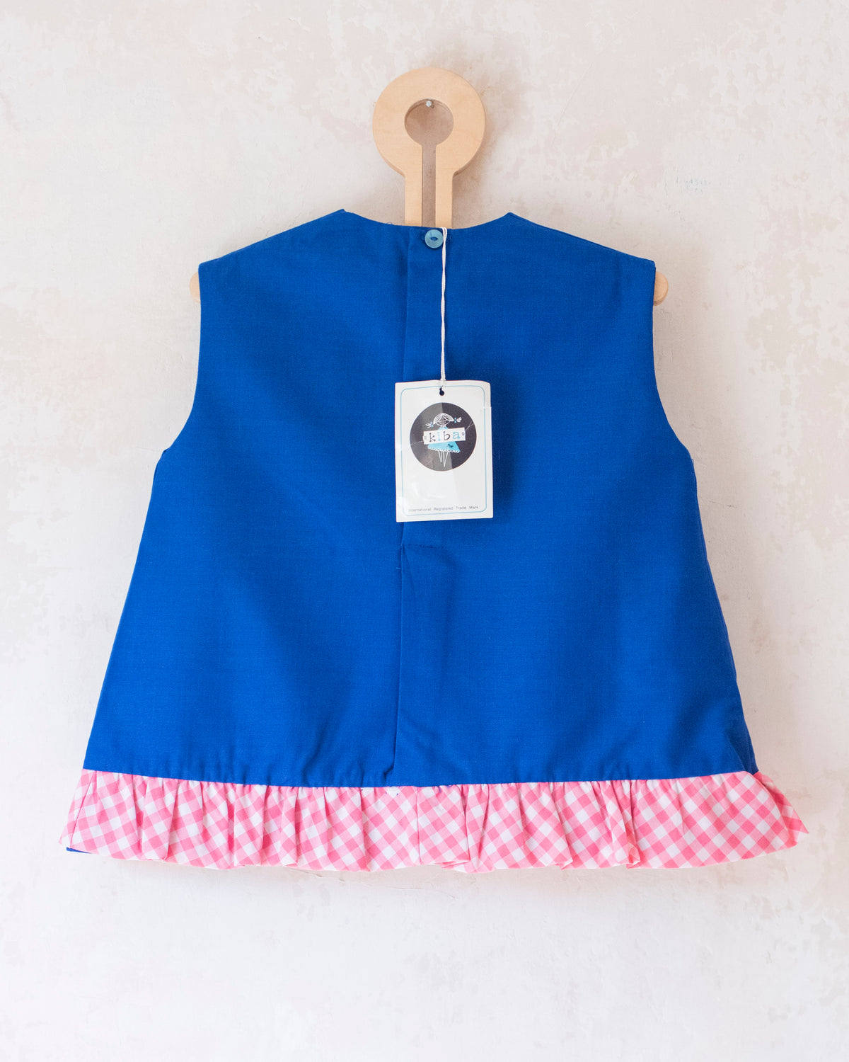 Blue dress with a ship | Deadstock from the Sixties | 9-12 months 