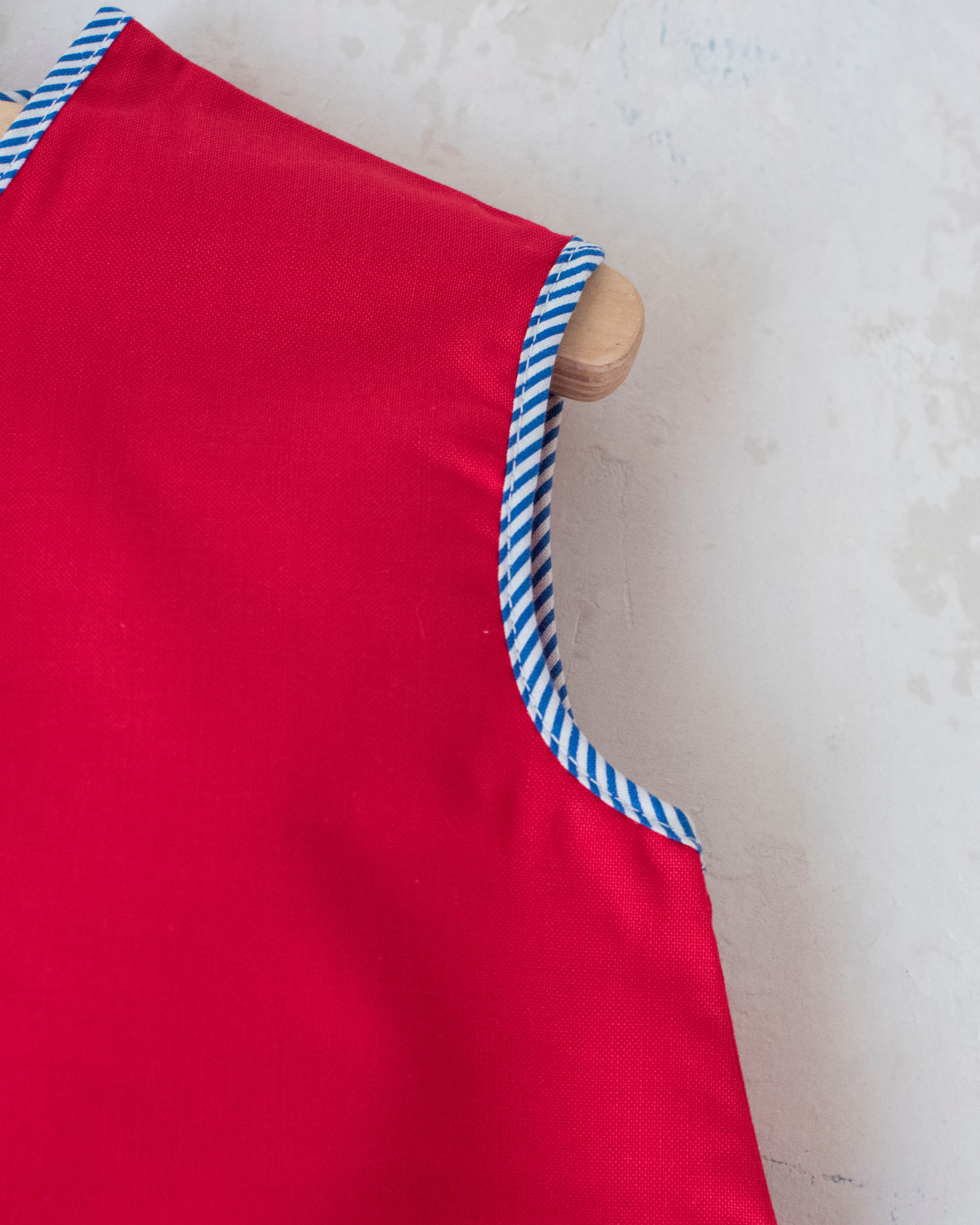 שמלה אדומה עם עכבר | דד סטוק מהסיקסטיז | 12-18 חודשים