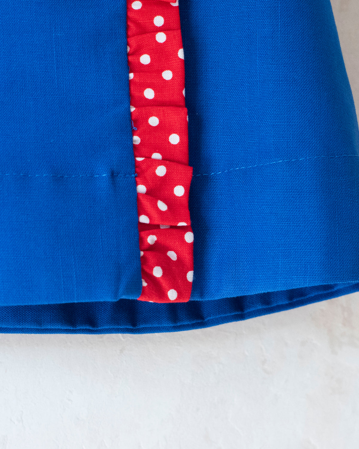 Blue dress with ice cream | Deadstock from the Sixties | 9-12 months
