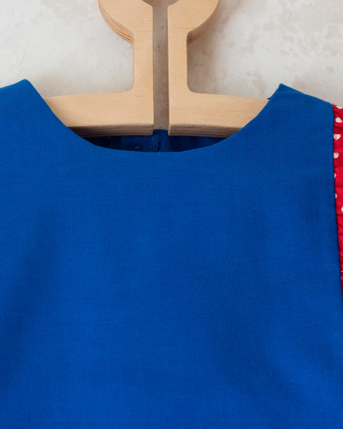 Blue dress with ice cream | Deadstock from the Sixties | 9-12 months