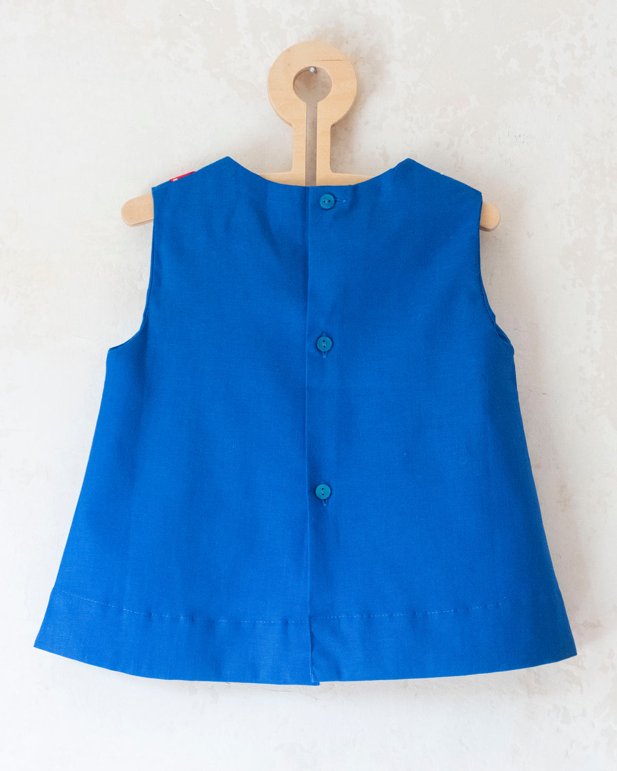 Blue dress with ice cream | Deadstock from the Sixties | 9-12 months