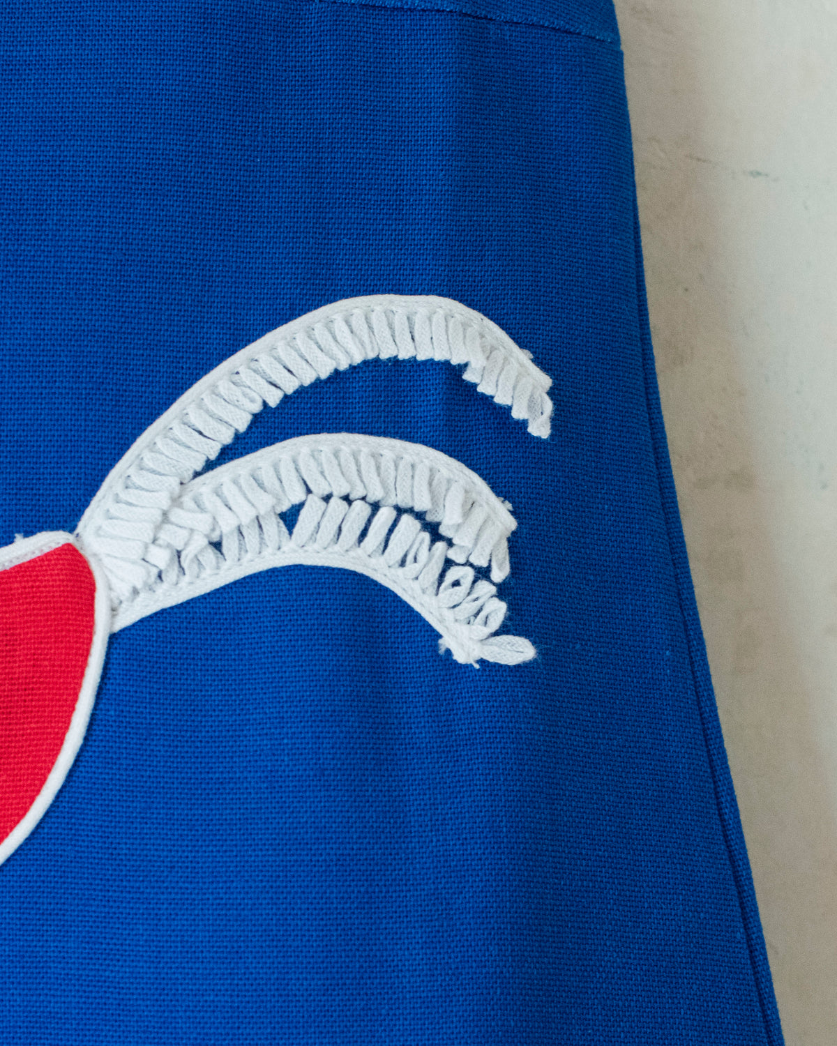Blue dress with rooster | Deadstock from the Sixties | 9-12 months 