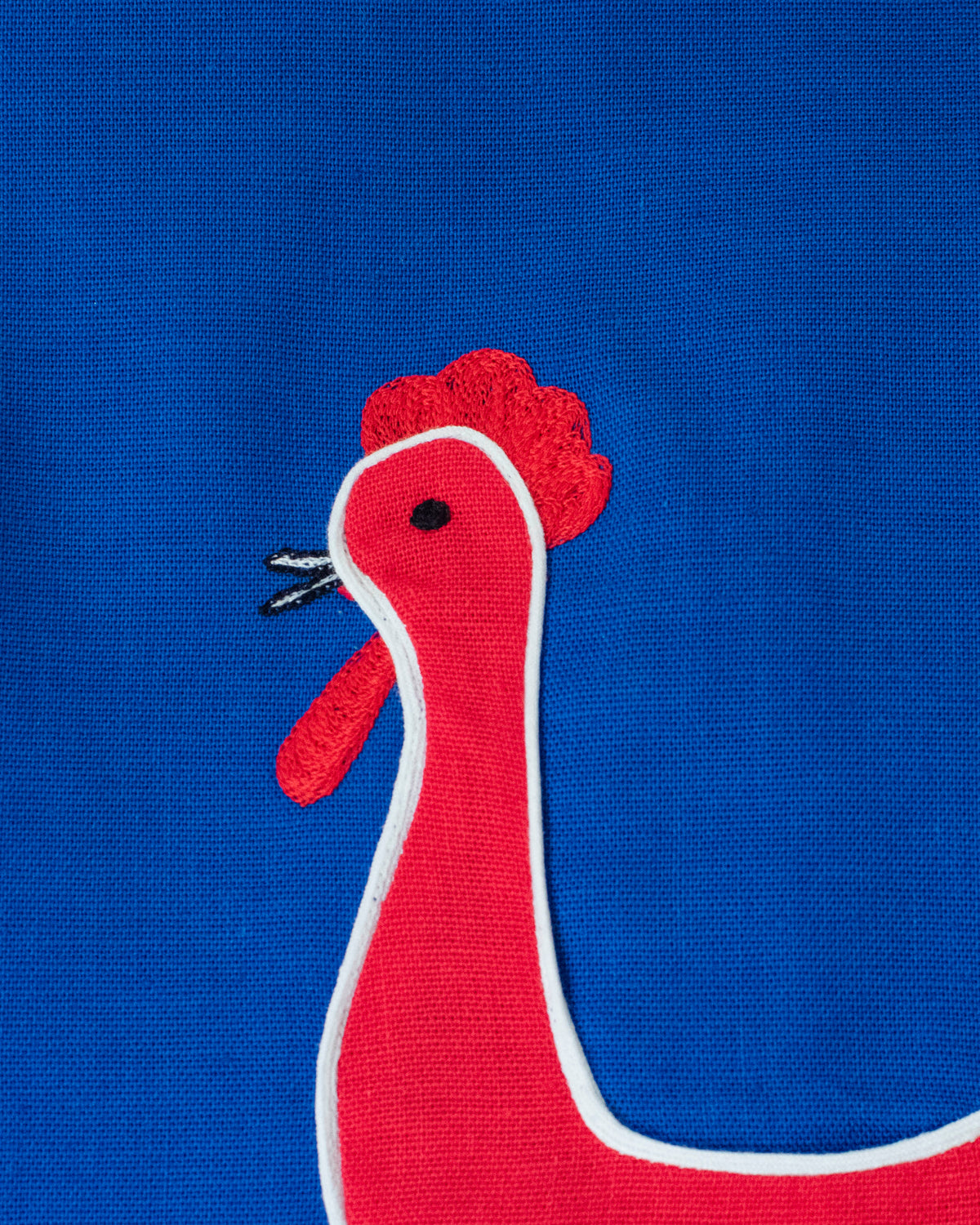 Blue dress with rooster | Deadstock from the Sixties | 9-12 months 