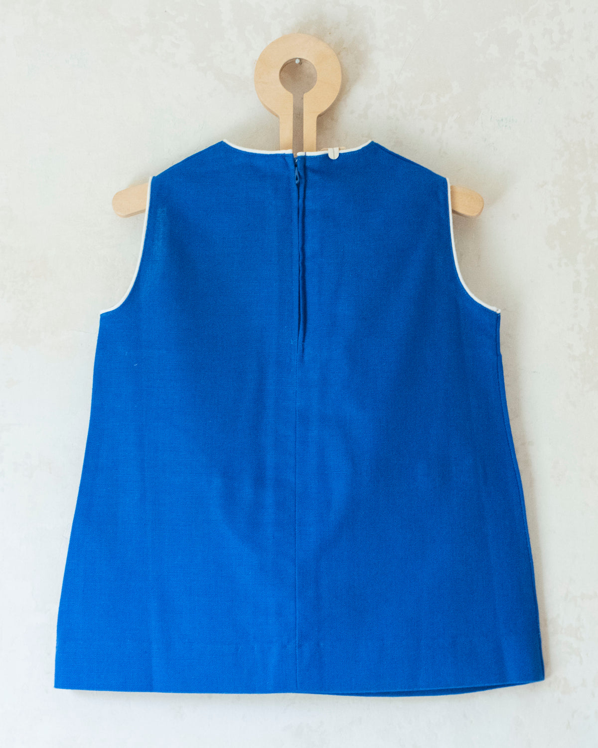 Blue dress with rooster | Deadstock from the Sixties | 9-12 months 