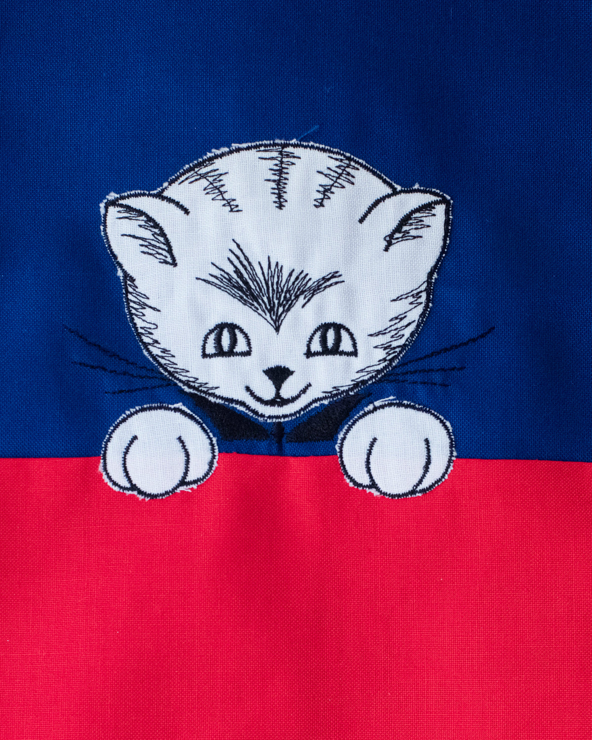 Blue dress with cat | Deadstock from the Sixties | 9-12 months 