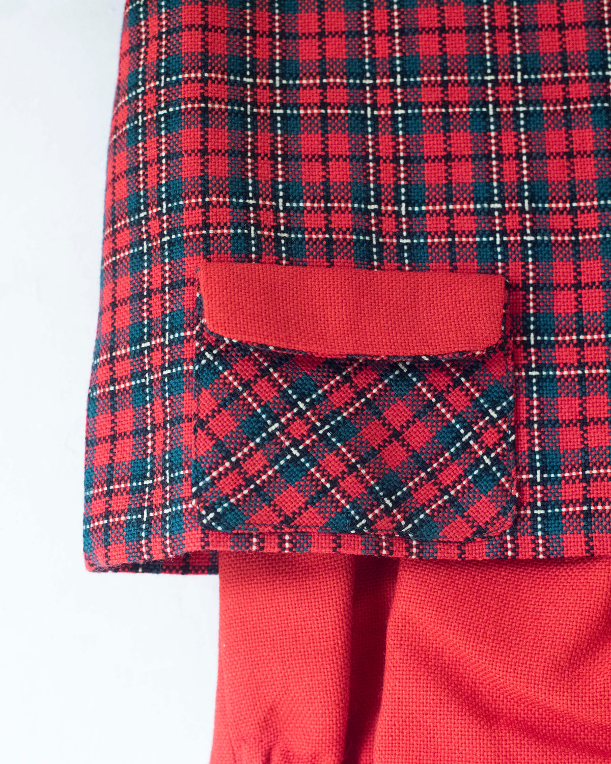 Red Plaid Set | Dead Stock from the Sixties | 18-24 Months