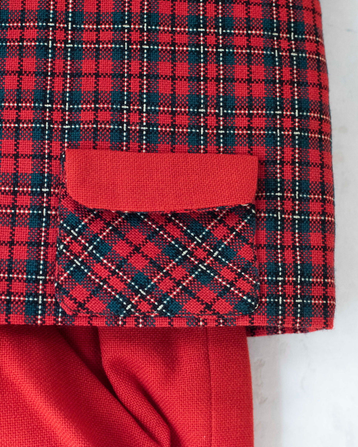 Red Plaid Set | Dead Stock from the Sixties | 18-24 Months