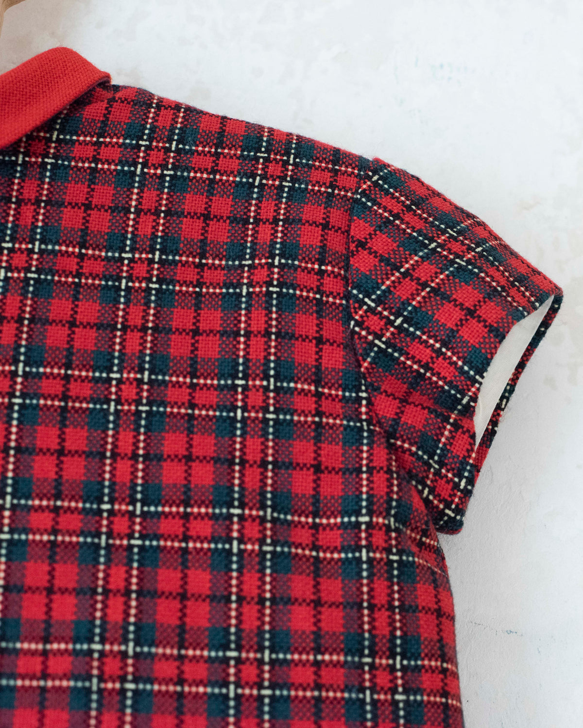 Red Plaid Set | Dead Stock from the Sixties | 18-24 Months