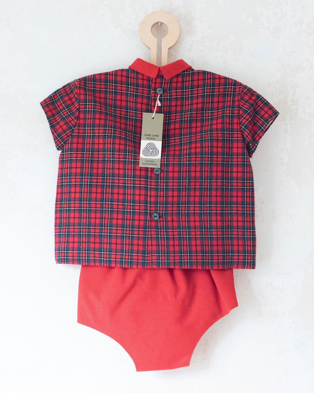 Red Plaid Set | Dead Stock from the Sixties | 18-24 Months