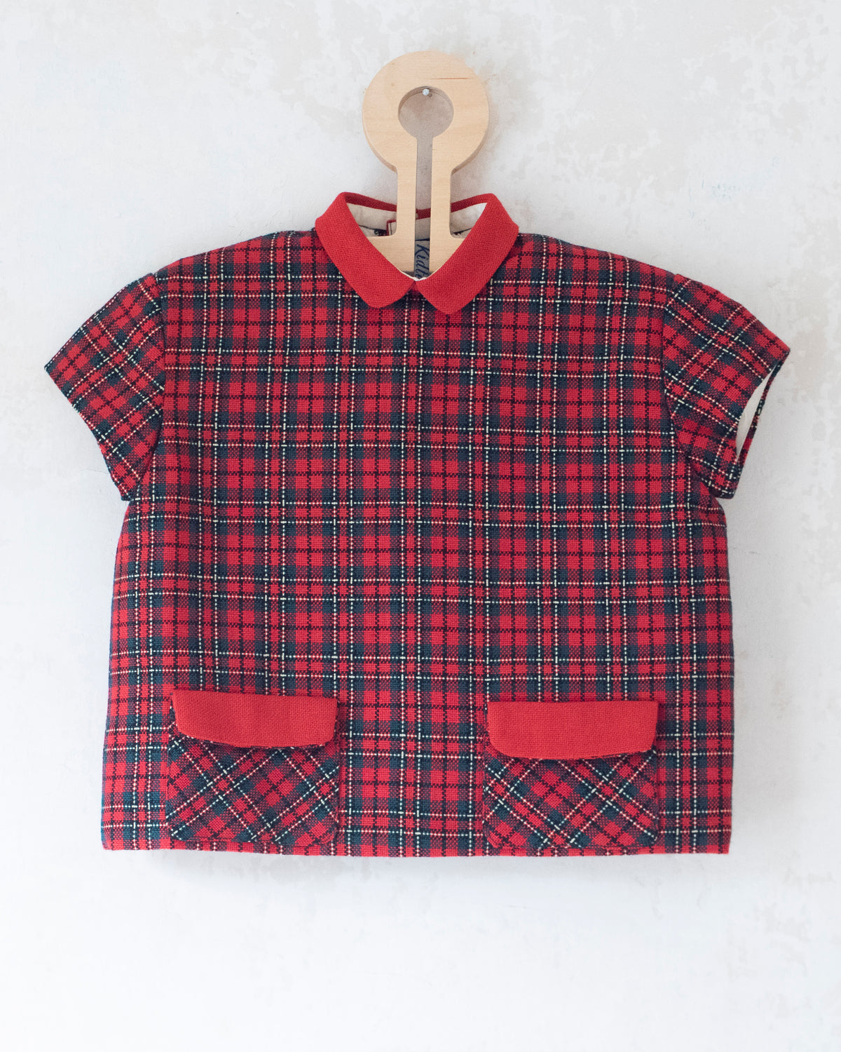Red Plaid Set | Dead Stock from the Sixties | 18-24 Months