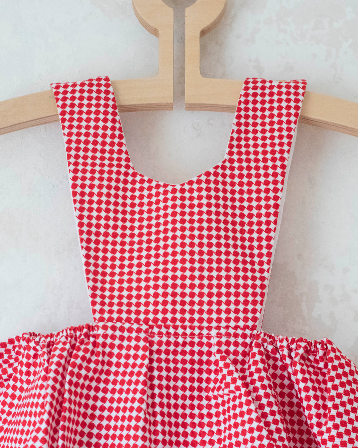 Plaid sarafan with cats | Deadstock from the Sixties | 9-12 months