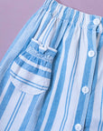 חצאית פסים נוסטלגית עם כיס | 7-8 שנים