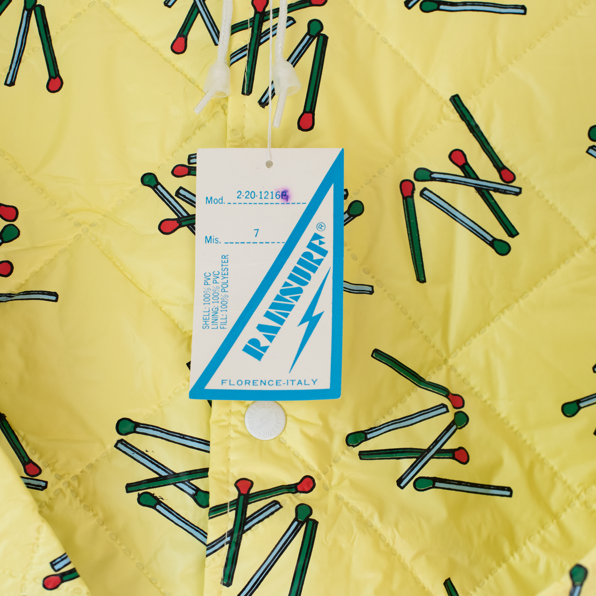 Yellow raincoat with matches | 5-6 years 