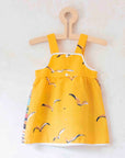 שמלה צהובה עם ציור של סירה | 9-12 חודשים