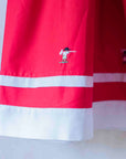 שמלה אדומה עם רקמות פועלים בגזרה מרהיבה | 6-7 שנים