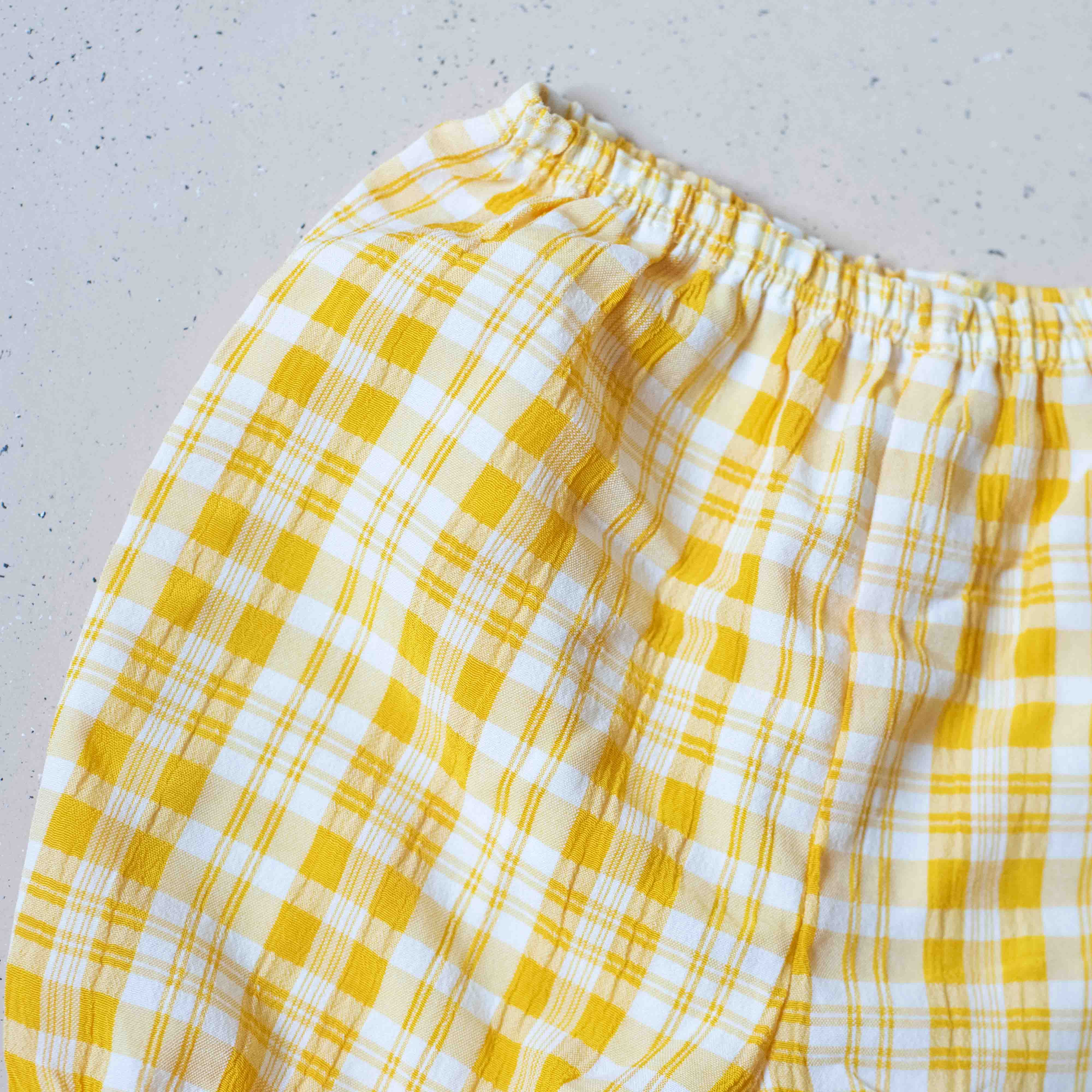 מכנסיים צהובים משובצים | 18-24 חודשים