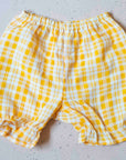 מכנסיים צהובים משובצים | 18-24 חודשים