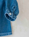חולצת ג׳ינס עם רקמות של מסיבת תה | 6-9 חודשים