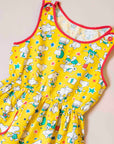 שמלה צהובה עם עכברונים מתוקים | 4-5 שנים