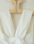 שמלה לבנה מרהיבה עם רקמות - oda-paam.com