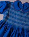 שמלה כחולה מדהימה עם רקמות | 6-7 שנים