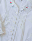 חולצה לבנה עם צווארון רקום מבית ז׳קאדי | 6-7 שנים