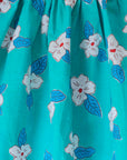 חצאית וחולצה בטורקיז עם פרחים | 4-5 שנים