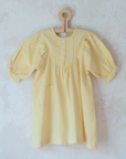 שמלת פסים צהוב לבן | 3-4 שנים
