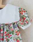 שמלה לבנה עם פרחים ופירות יער | 2-3 שנים