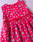 שמלה אדומה עם פירות יער ופרפרים | 3-4 שנים