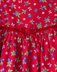 שמלה אדומה עם פירות יער ופרפרים | 3-4 שנים
