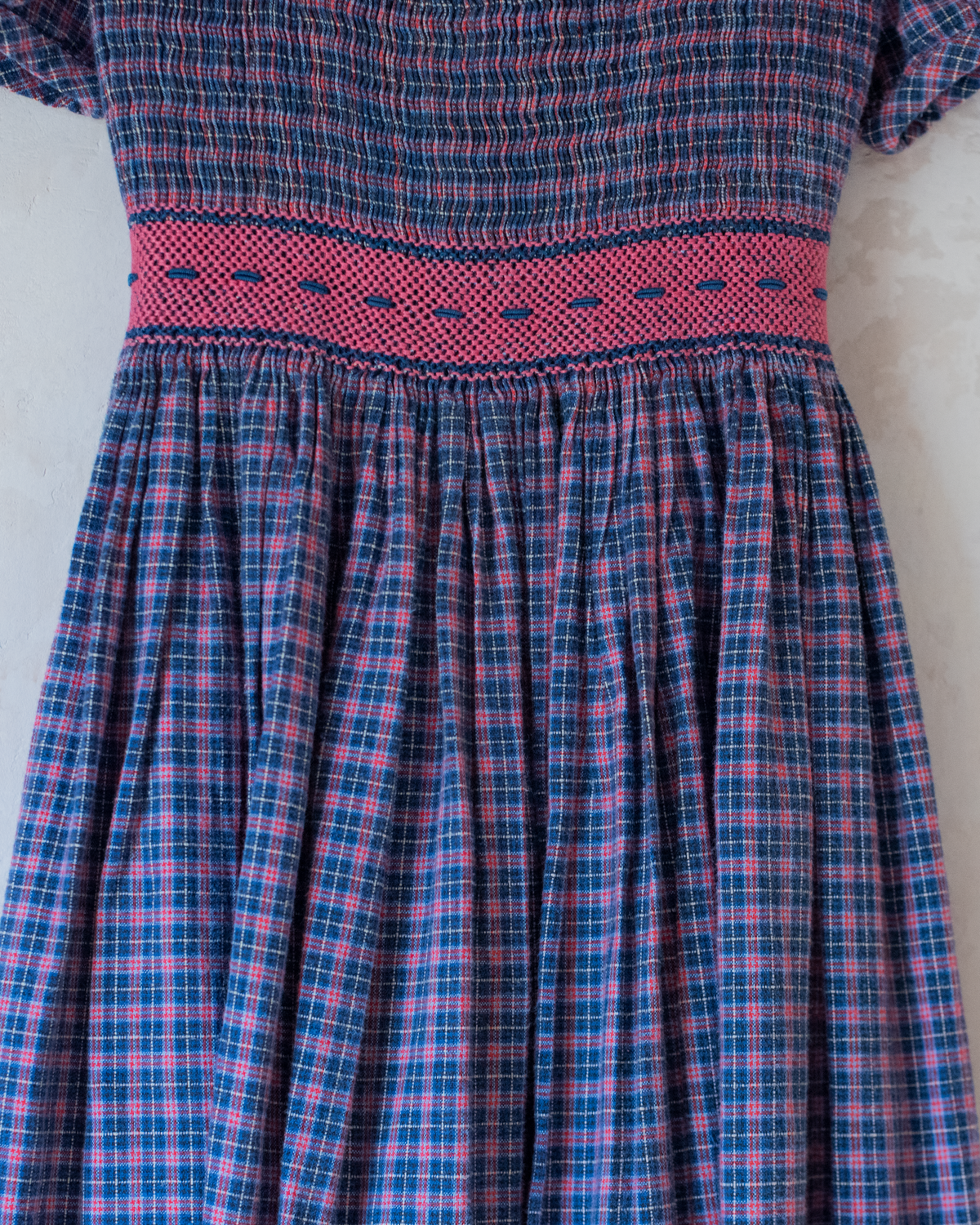 Plaid dress with embroidery | 7-8 years