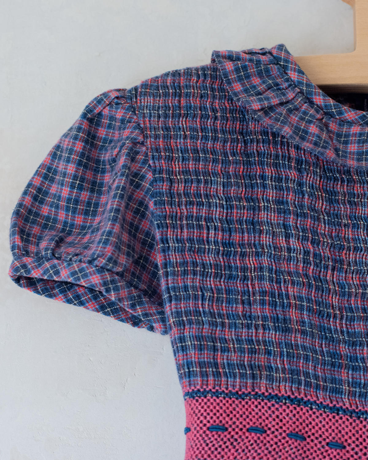 Plaid dress with embroidery | 7-8 years