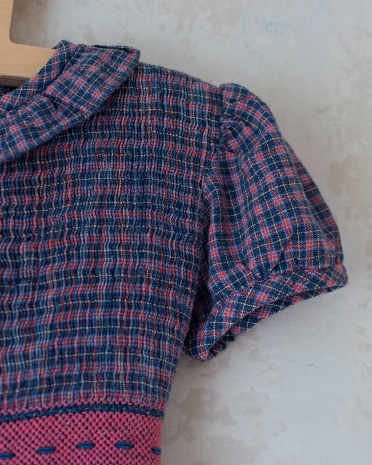 Plaid dress with embroidery | 7-8 years