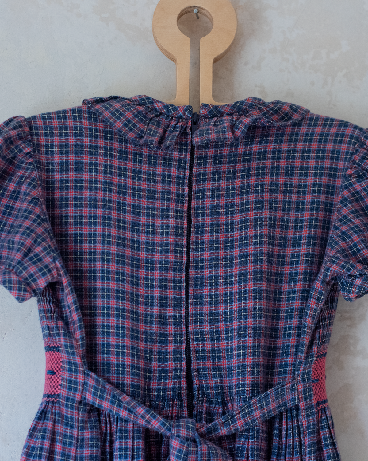 Plaid dress with embroidery | 7-8 years