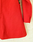 שמלת רטרו אדומה שרוולים ארוכים - oda-paam.com
