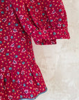 שמלה אדומה עם צווארון - oda-paam.com