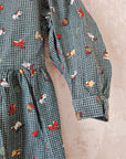 שמלת וינטג׳ ירוקה - oda-paam.com